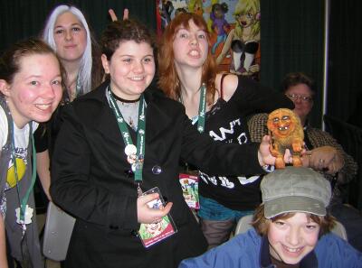 Torvald with Middle School Students